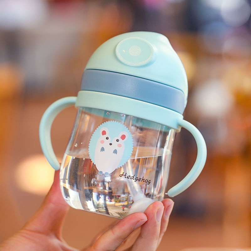 Baby Bottle with Straw and Handles