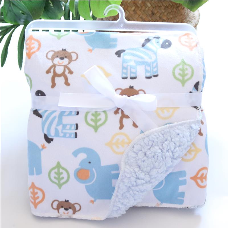 Baby Blankets/Thicken Double Layer Fleece Infant Swaddle