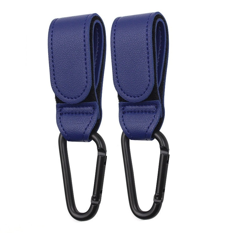 1/2pcs Leather Baby Bag Stroller Hooks