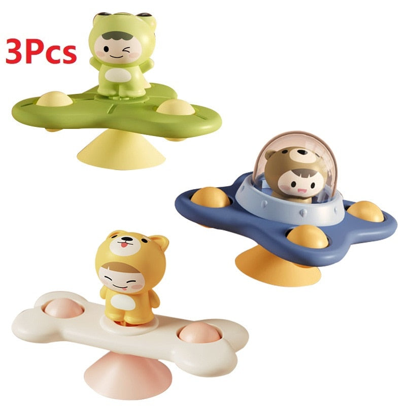 Spinning Top Toy w/Suction Cup - 1pc or 3pc sets!