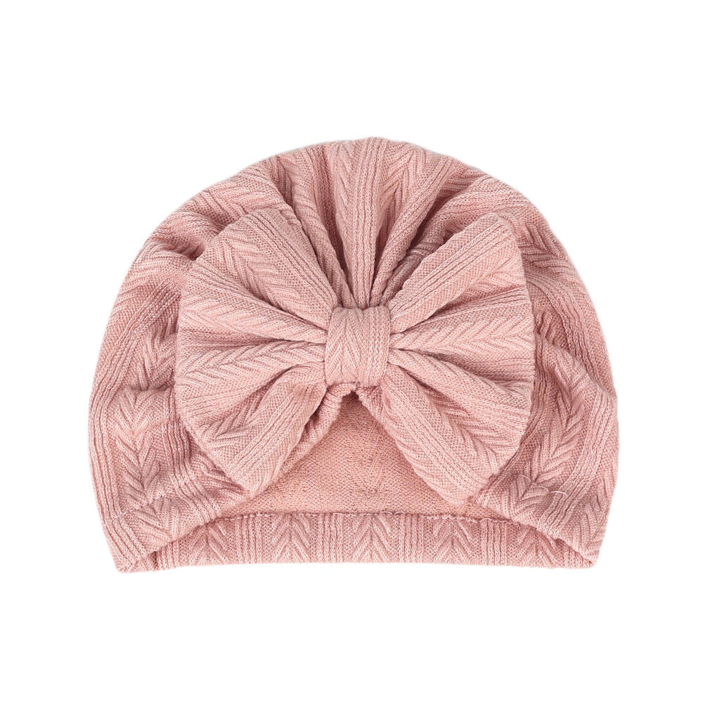 Big Bow Soft Baby Hat - Cap or Band Style