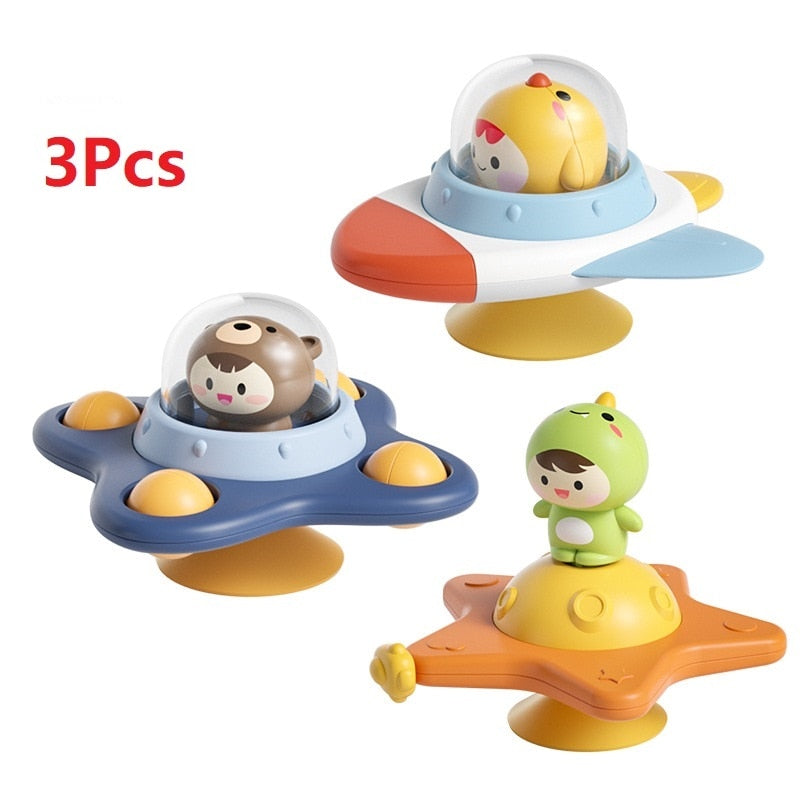 Spinning Top Toy w/Suction Cup - 1pc or 3pc sets!