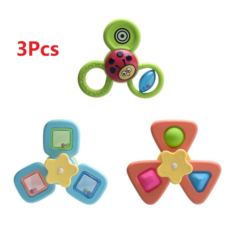 Spinning Top Toy w/Suction Cup - 1pc or 3pc sets!