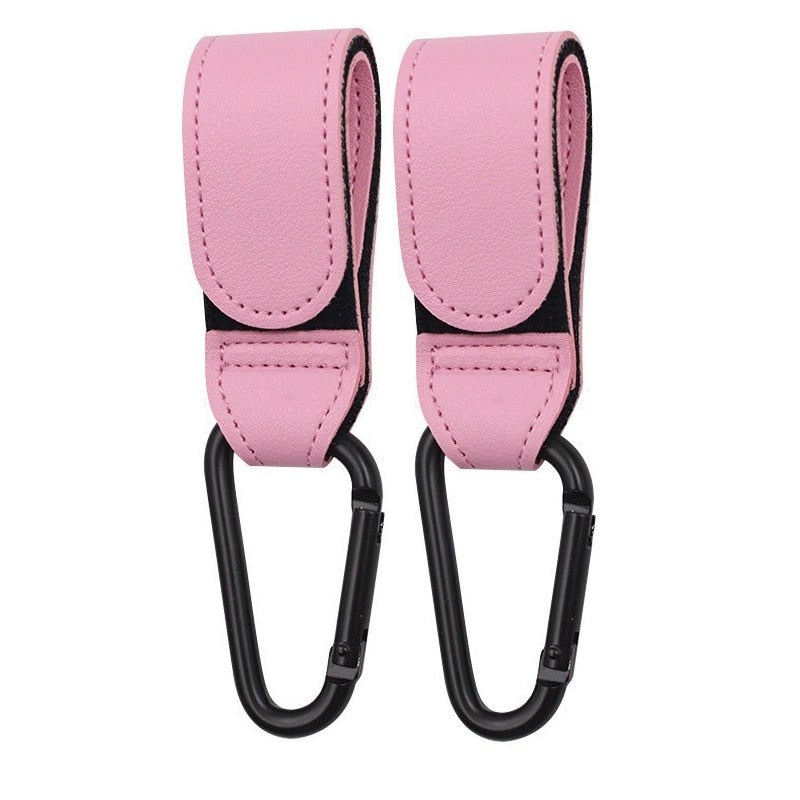 1/2pcs Leather Baby Bag Stroller Hooks