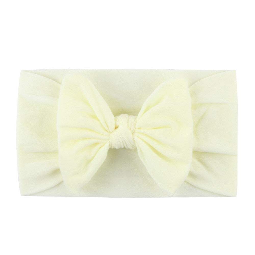 Big Bow Soft Baby Hat - Cap or Band Style