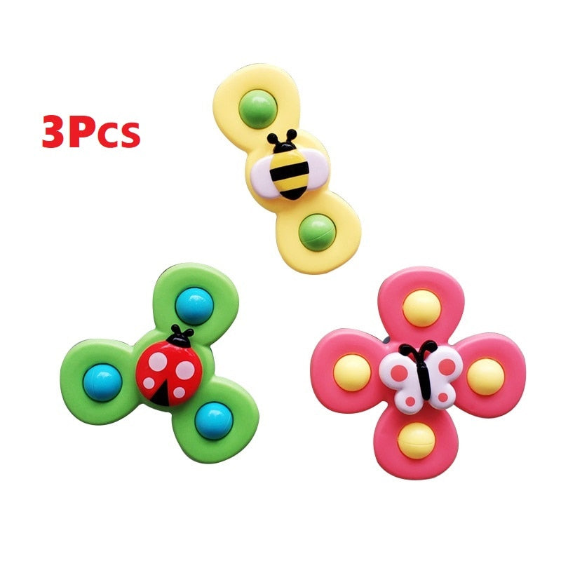 Spinning Top Toy w/Suction Cup - 1pc or 3pc sets!