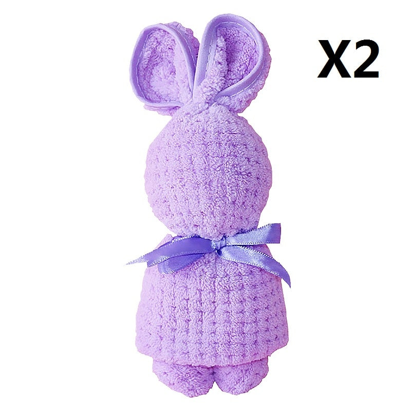 Cute Bunny Rabbit Plush Towel