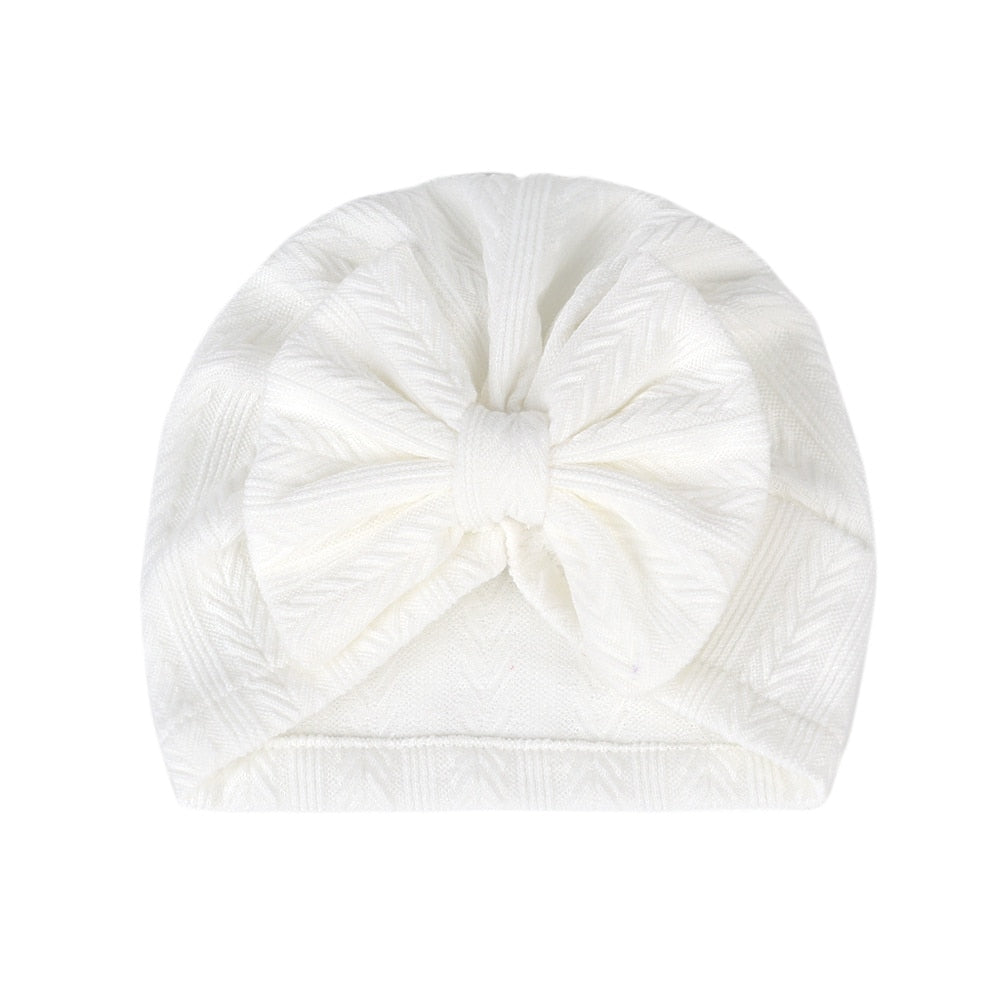 Big Bow Soft Baby Hat - Cap or Band Style