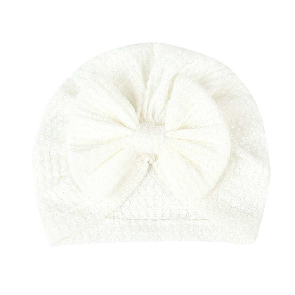 Big Bow Soft Baby Hat - Cap or Band Style