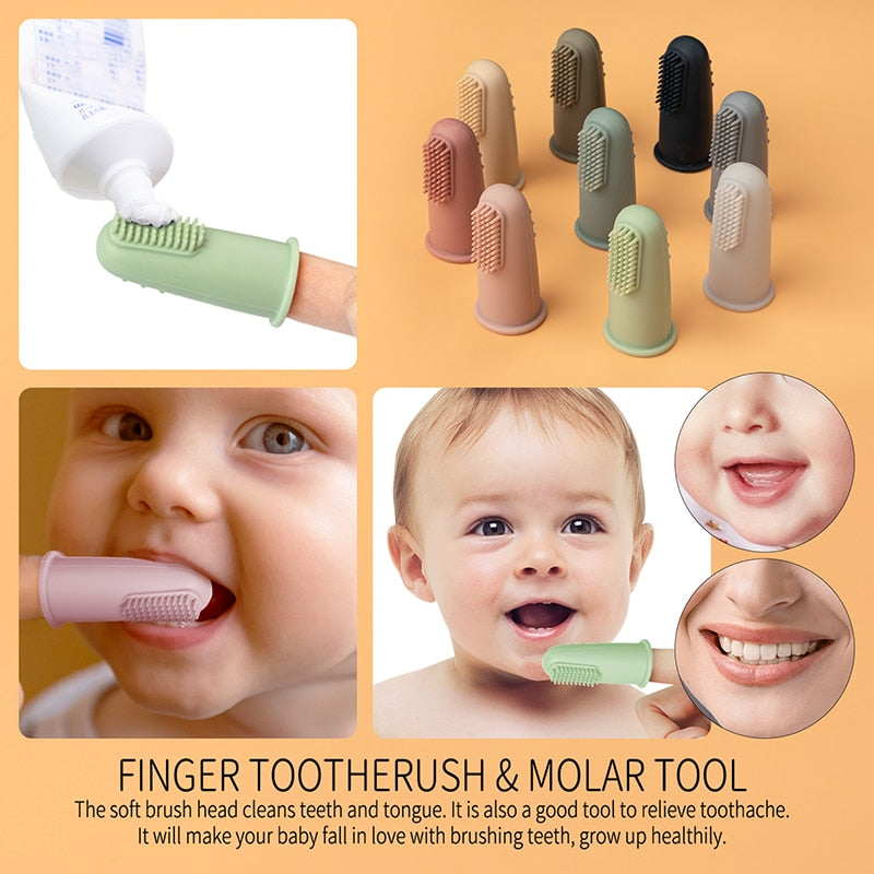 1/5pcs Baby Teeth Oral Care Finger Brush