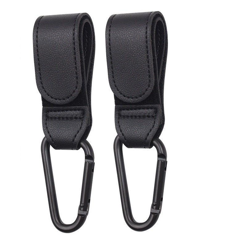 1/2pcs Leather Baby Bag Stroller Hooks