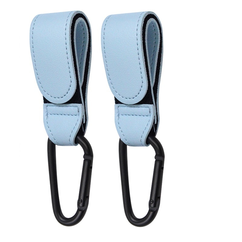 1/2pcs Leather Baby Bag Stroller Hooks