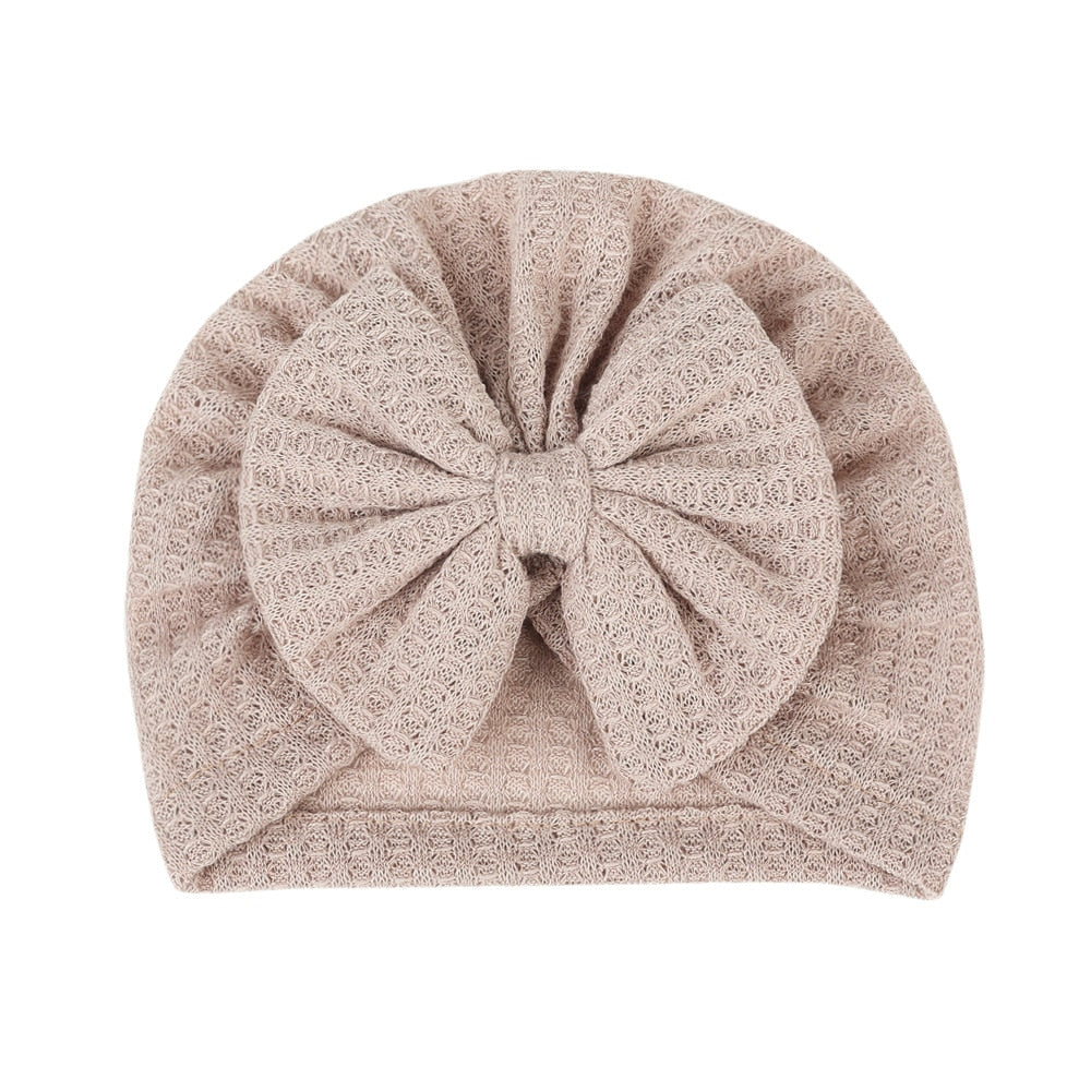 Big Bow Soft Baby Hat - Cap or Band Style