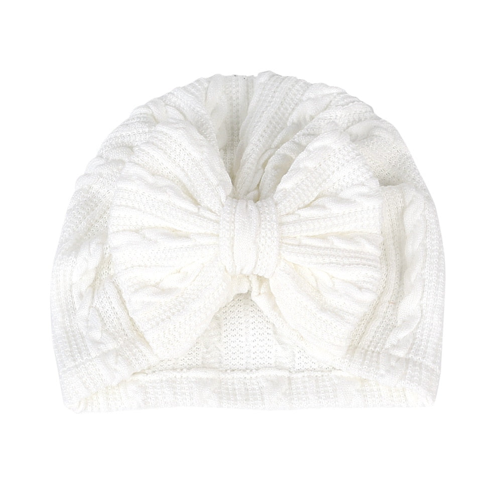 Big Bow Soft Baby Hat - Cap or Band Style