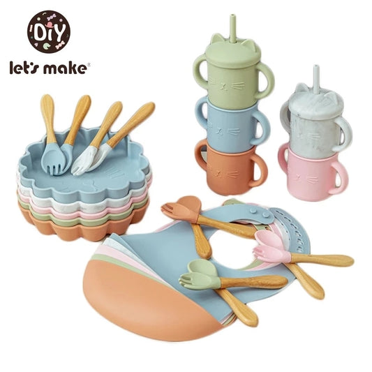 Baby Silicone Feeding Tableware Sets