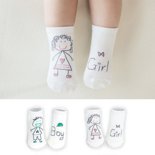 Cute Anit-Slip Character Socks - 100% Cotton - Infant thru 24 months